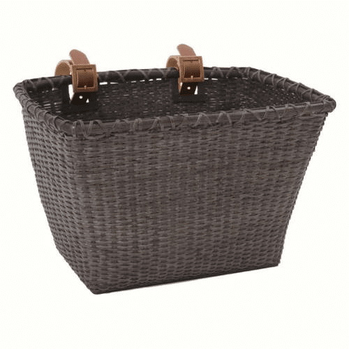 Toto Handwoven Cane Bike Basket; Black