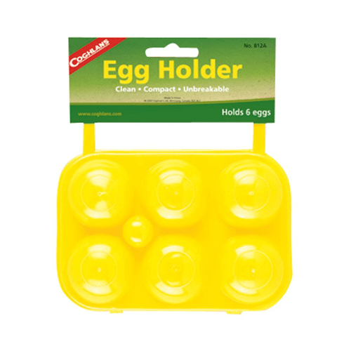Egg Holder; Holds 6 Eggs; Yellow; Plastic; With Carrying Handle
