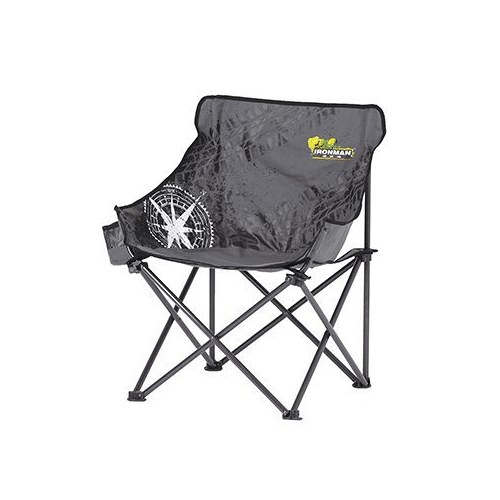 Bucket Style Camping Chair - 286 lb Weight Capacity; Grey/ Black