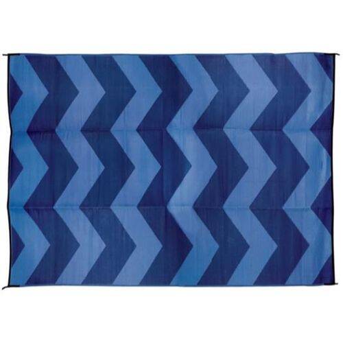 9 x 12 Blue Chevron Patio Mat