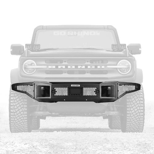 Rockline Winch-Ready Front Full Width Bumper - Textured Black