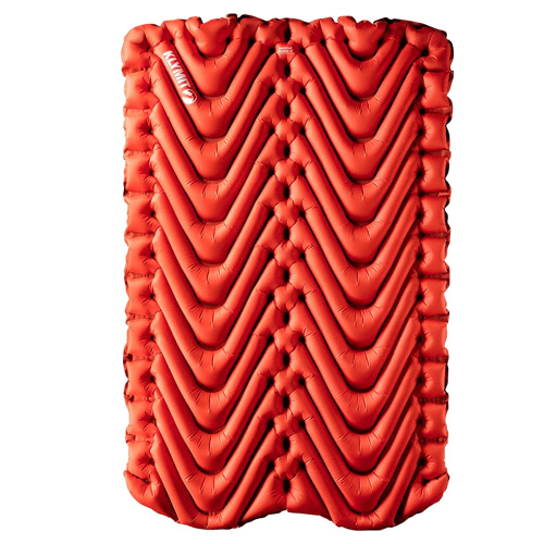 Insulated Double V™ Inflatable Sleeping Pad - V-Chamber Design; Orange