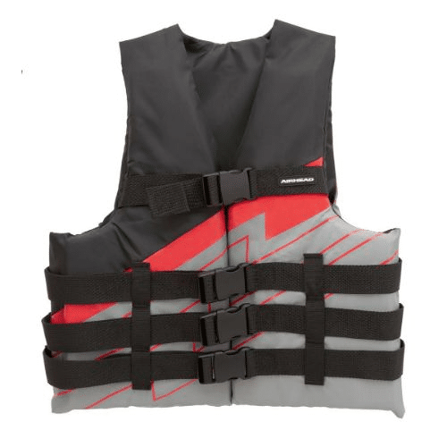 Life Vest - PFD; Adult; Small/ Medium; Black/ Grey And Orange